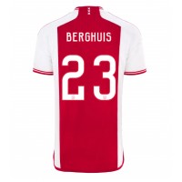 Camisa de Futebol Ajax Steven Berghuis #23 Equipamento Principal 2023-24 Manga Curta